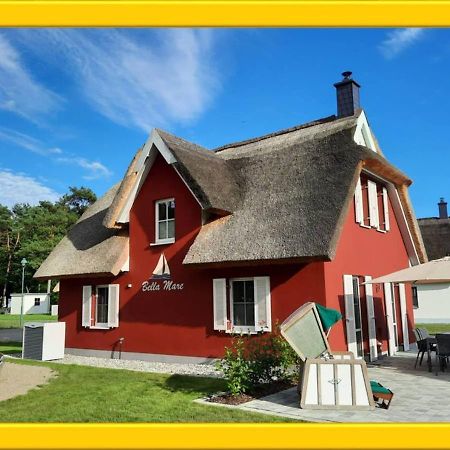 Modernes Reetdach-Ostseeferienhaus Bella Mare, Insel Usedom Mit Sauna, Kamin & Sonnenterrasse Zirchow Экстерьер фото