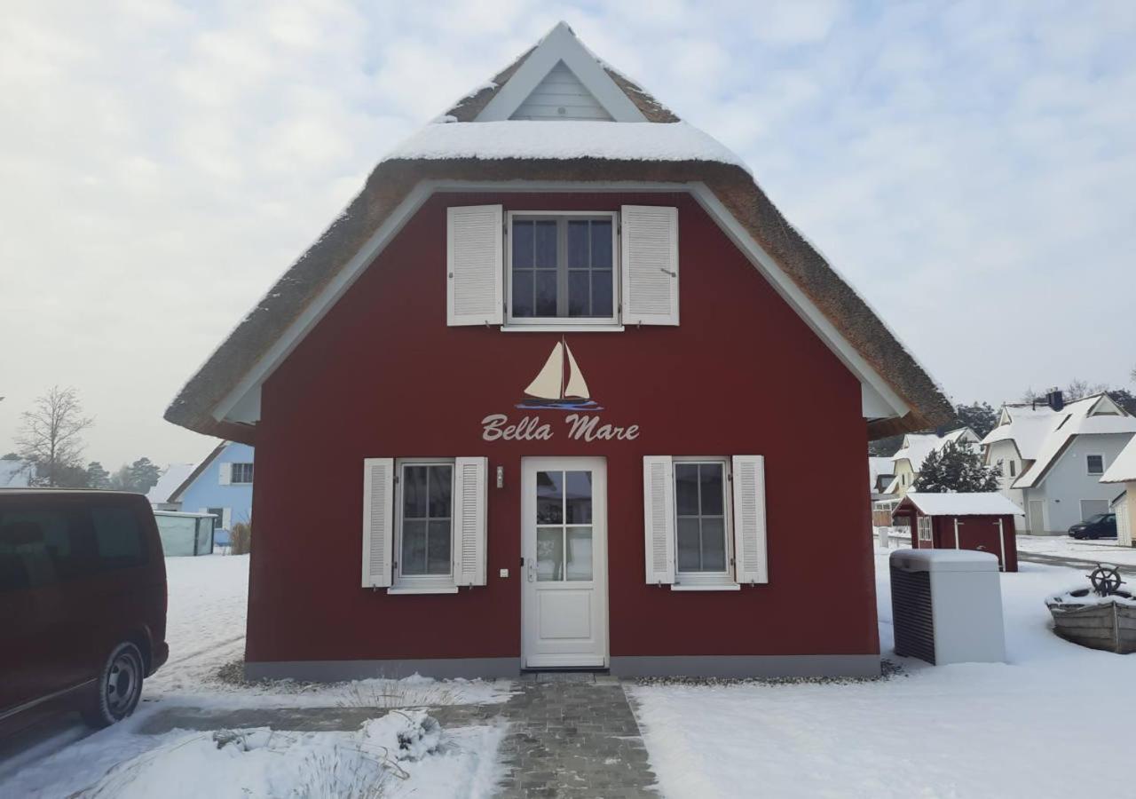 Modernes Reetdach-Ostseeferienhaus Bella Mare, Insel Usedom Mit Sauna, Kamin & Sonnenterrasse Zirchow Экстерьер фото