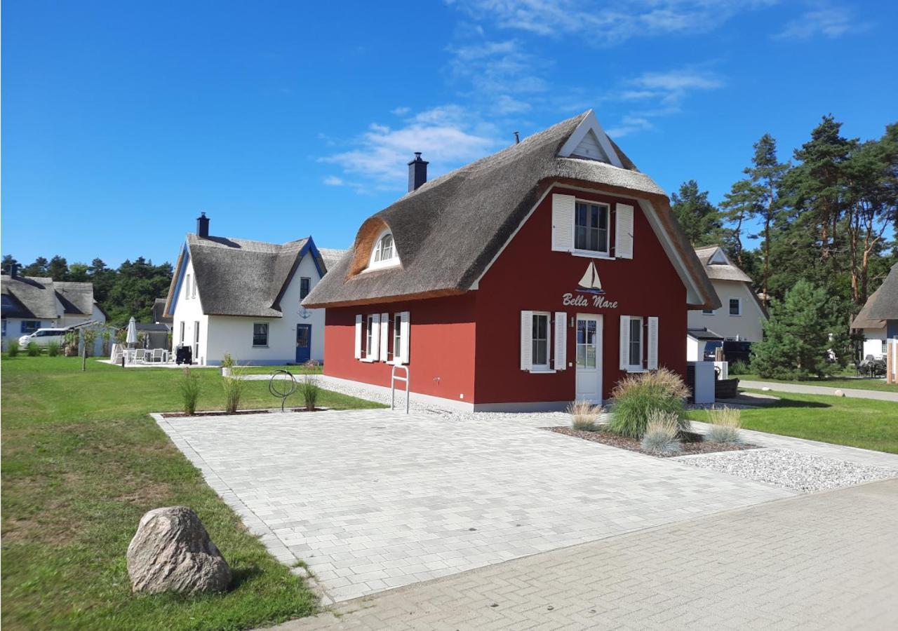 Modernes Reetdach-Ostseeferienhaus Bella Mare, Insel Usedom Mit Sauna, Kamin & Sonnenterrasse Zirchow Экстерьер фото