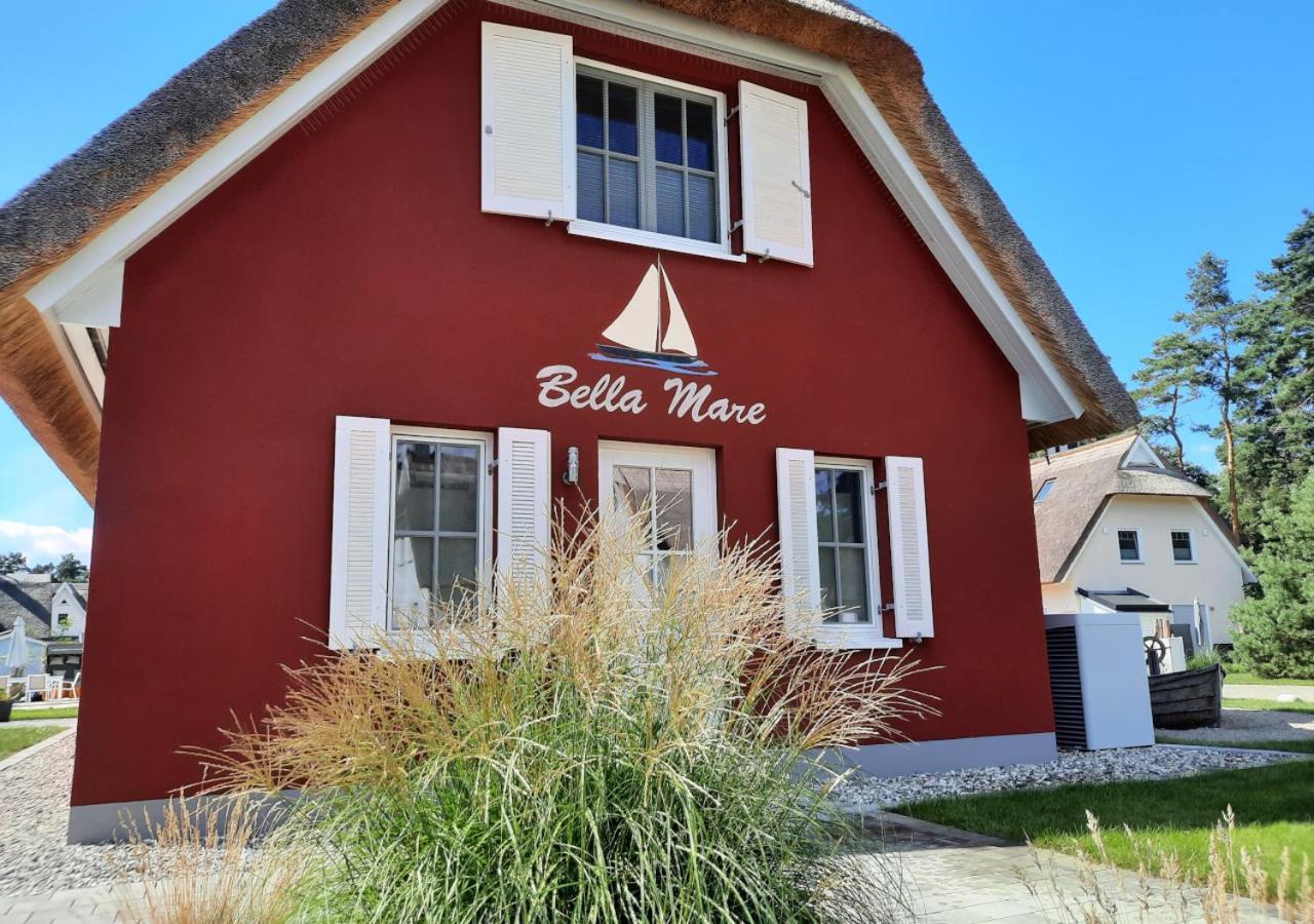 Modernes Reetdach-Ostseeferienhaus Bella Mare, Insel Usedom Mit Sauna, Kamin & Sonnenterrasse Zirchow Экстерьер фото